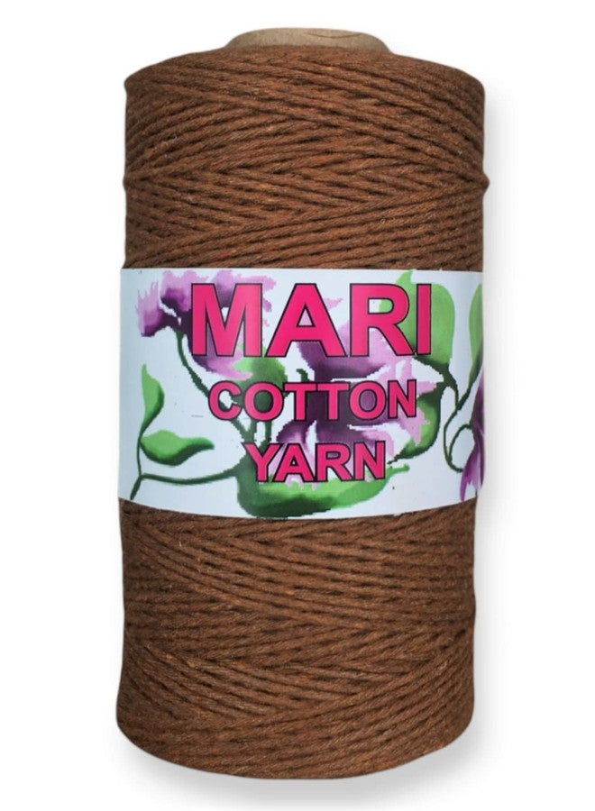 MARI - Recycled Cotton Crochet Yarn - Regular - (Brown, Regular Yarn - 100 Grams - 200 Metres) - Image 1